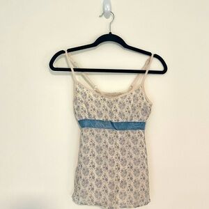 Vintage Abercrombie & Fitch Silk Babydoll Tank / Cami Top